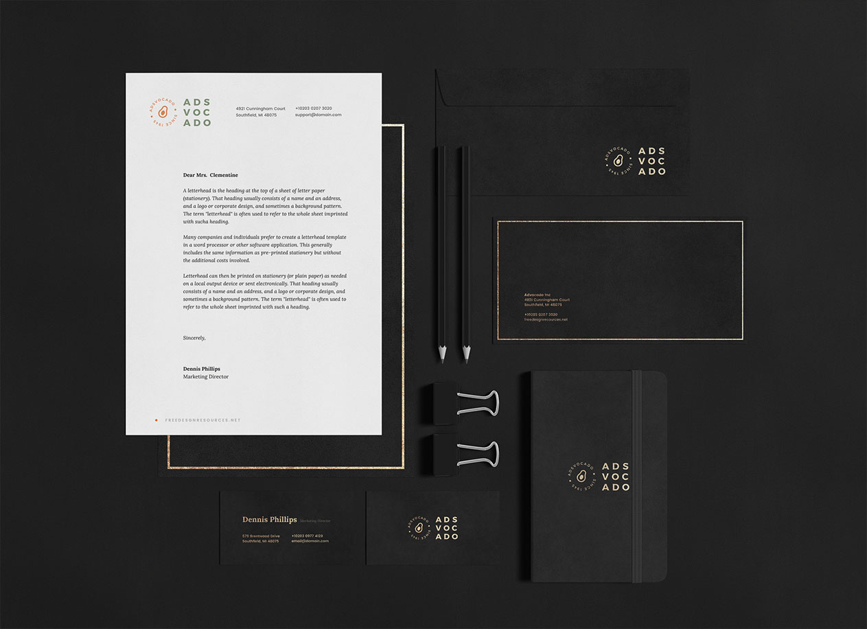 goldamor-stationery